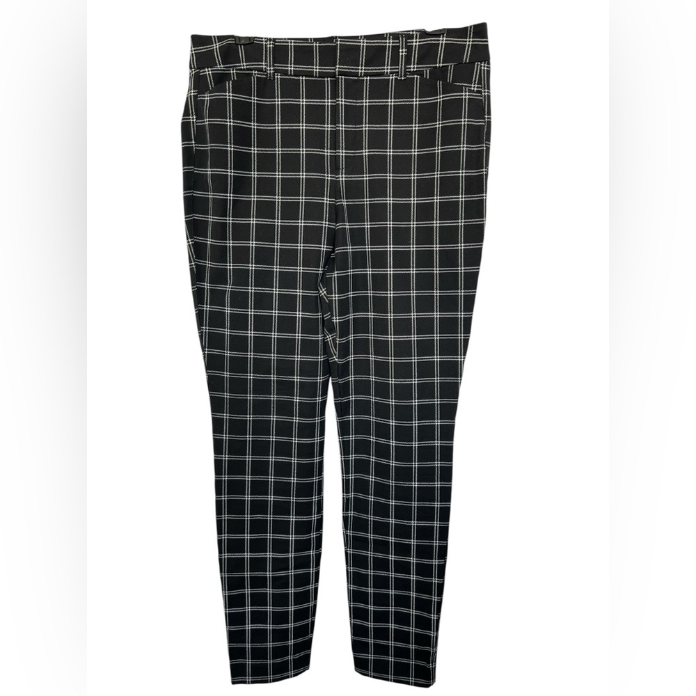 🆕 🖤 NWOT OLD NAVY High-Rise Pixie Never-Fade Pants | Windowpane | Women’s 10